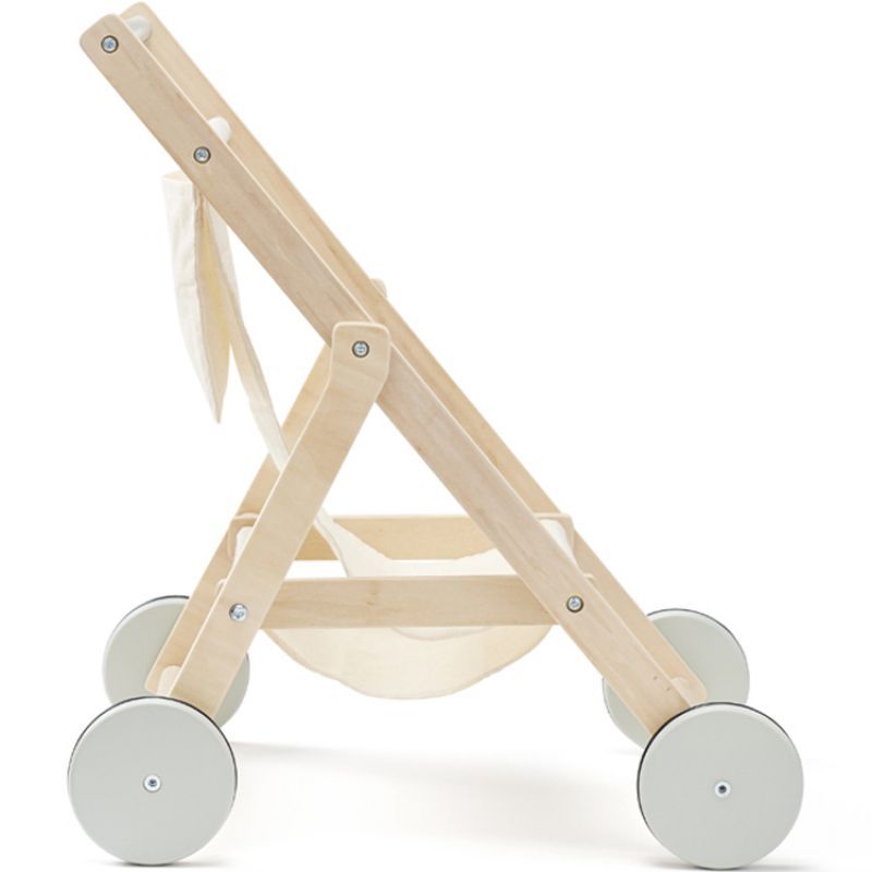 Poussette en bois pour poupée nature (Kid's Concept) - Image 7