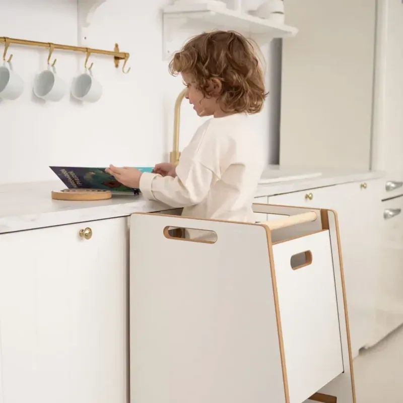 Tour d'apprentissage noway montessori blanc (Tupti.wood) - Image 1