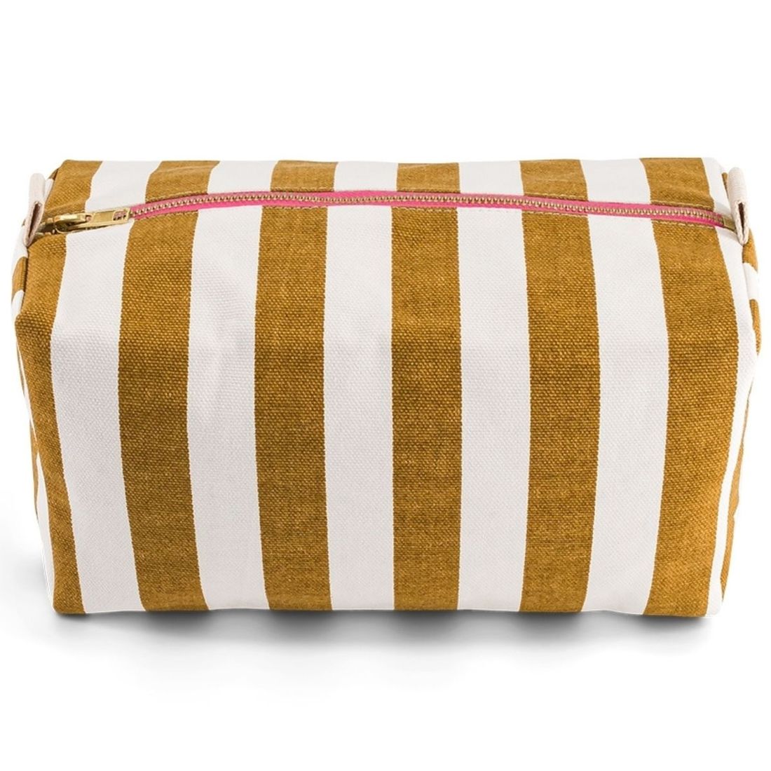 Trousse de toilette Vic rayée écru-caramel (Rose in April) - Image 1