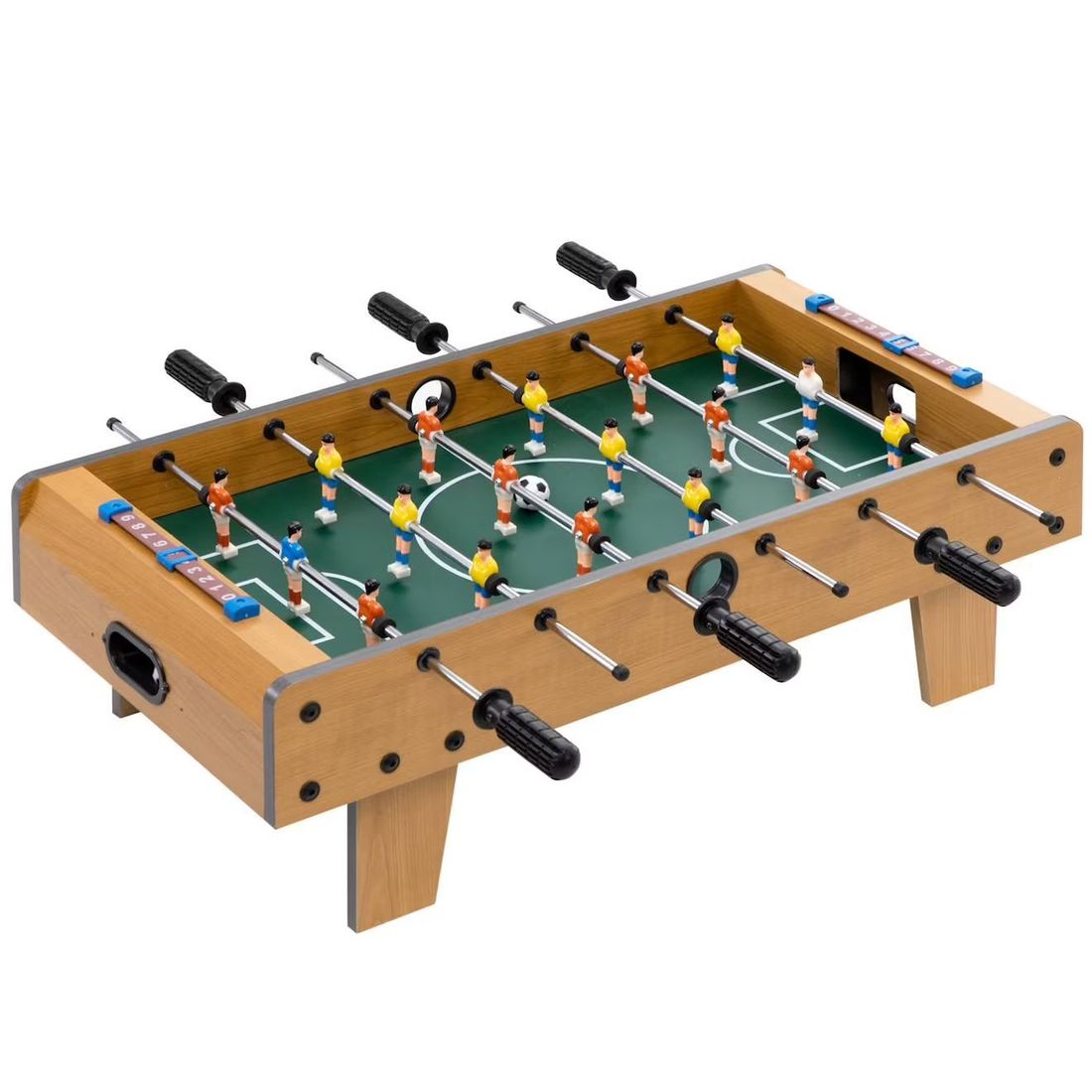 Table Baby-foot Enfant 2 Ballons 18 Joueurs Marron (Homcom) - Couverture