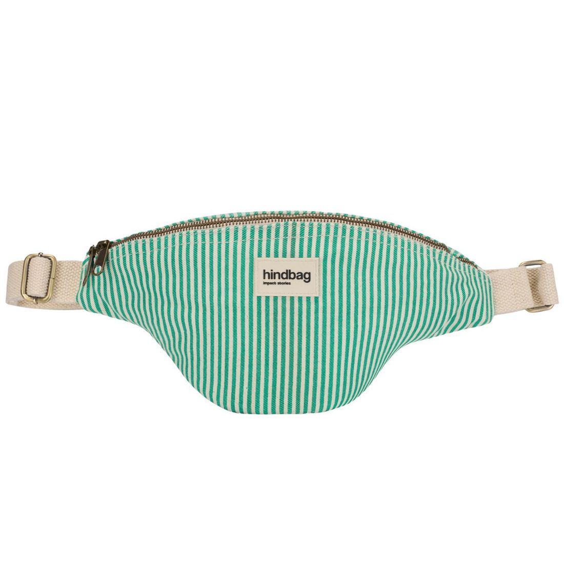 Sac banane Olivia Rayures Fines Vert (Hindbag) - Couverture
