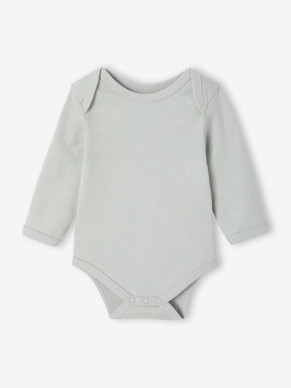 Lot de 5 bodies naissance avec ouverture américaine vert sauge (Vertbaudet) - Image 2