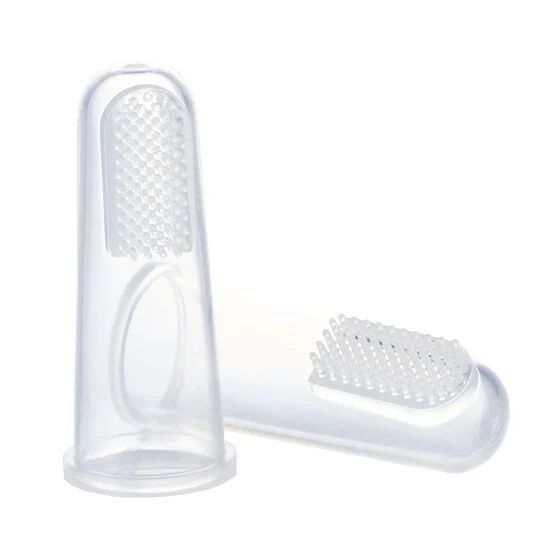 2 doigtiers brosse à dent silicone (Thermobaby) - Couverture