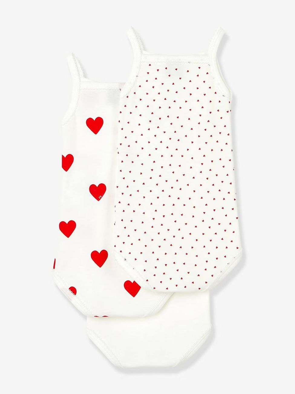 3 bodies bretelles blanc (Petit Bateau) - Image 1