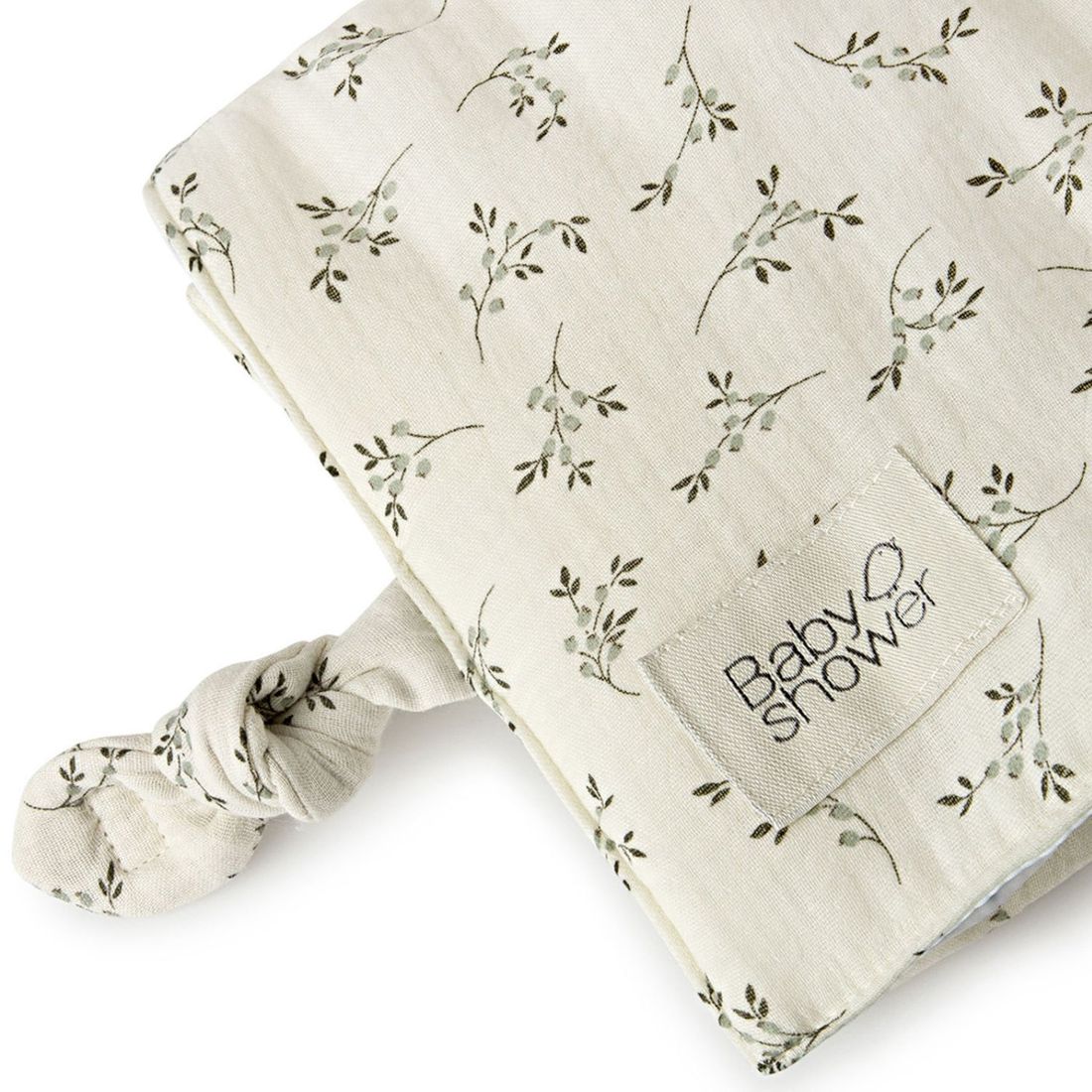 Tapis à langer nomade Knot Olive Bloom (Babyshower) - Image 2