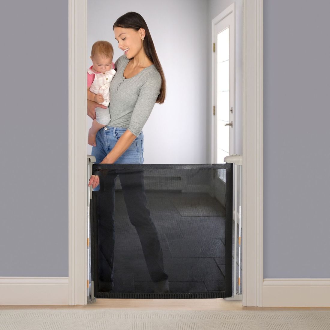 Barrière de sécurité rétractable (jusqu'à 132 cm) (Kids2) - Image 1