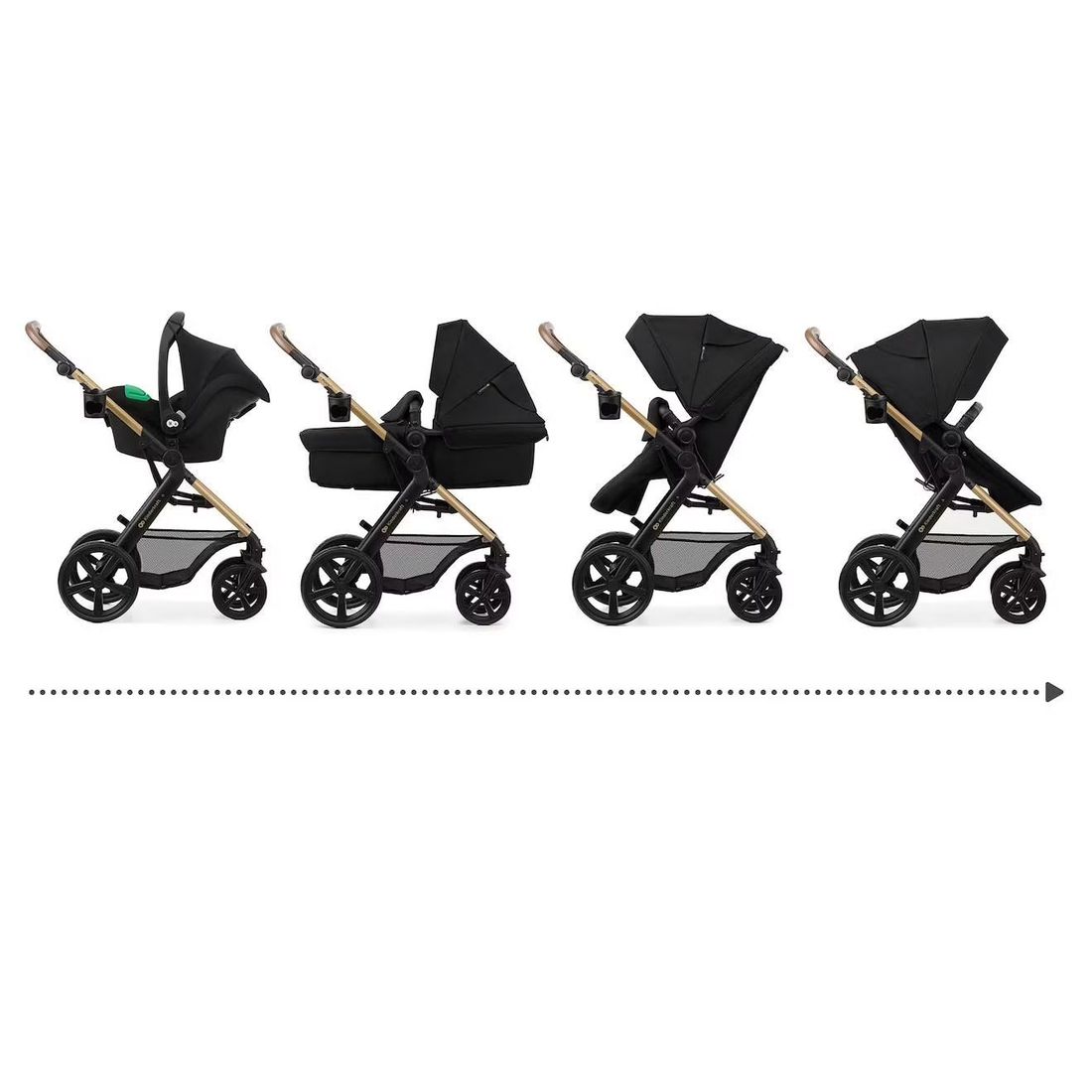 Poussette Moov 2 4 En 1 Avec Siège 2 En 1 Transformable, Mink Pro I-size, Travel System Et Roues Eva Noir (Kinderkraft) - Image 1