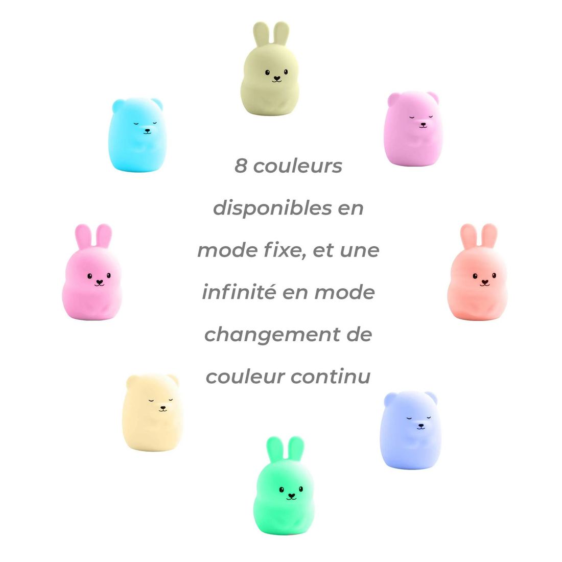 Veilleuse bébé en silicone (Maïka) - Image 1