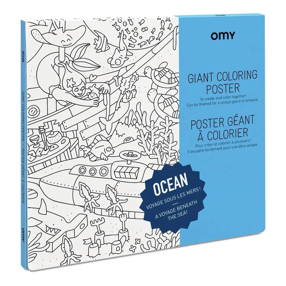 Omy - Poster géant à colorier Océan (Omy) - Couverture