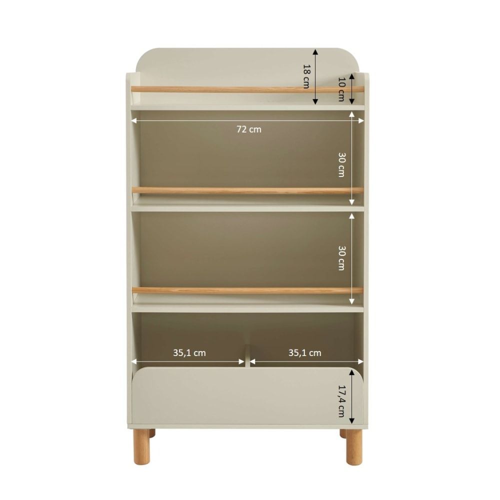 Bibliothèque enfant beige 75x131cm (Baita) - Image 2
