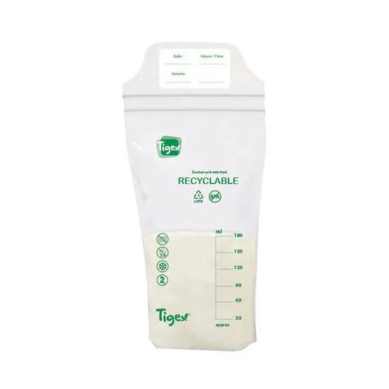 20 Sachets de conservation pour lait maternel (Tigex Collexion) - Couverture