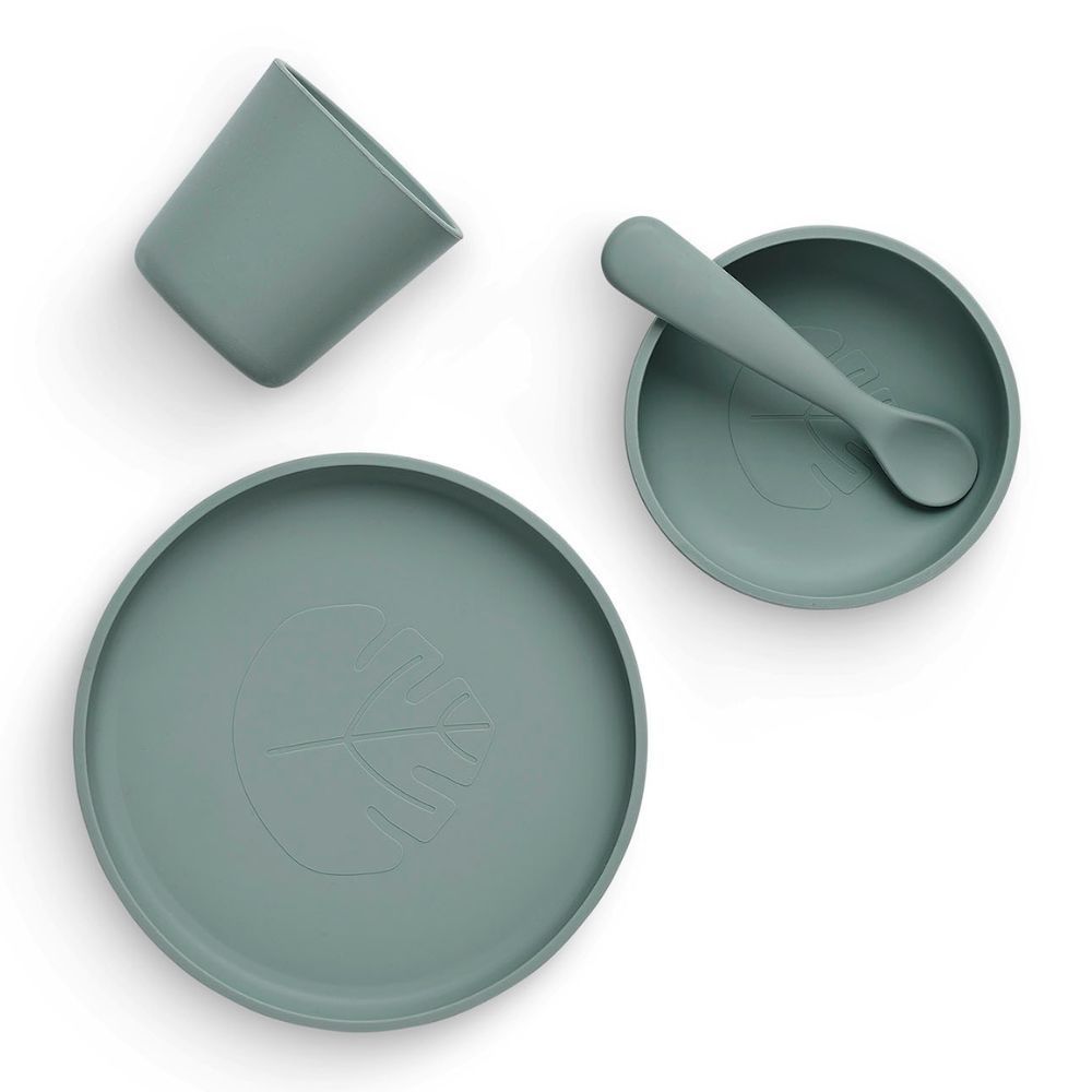 Coffret repas en silicone Ash green vert (4 pièces) (Jollein) - Image 4