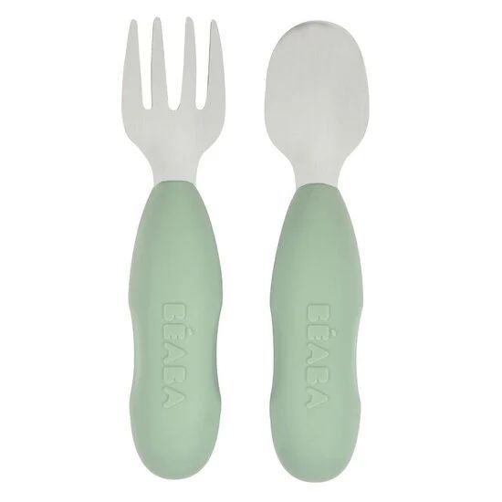 Lot de 2 pré-couverts Inox (Béaba) - Image 1