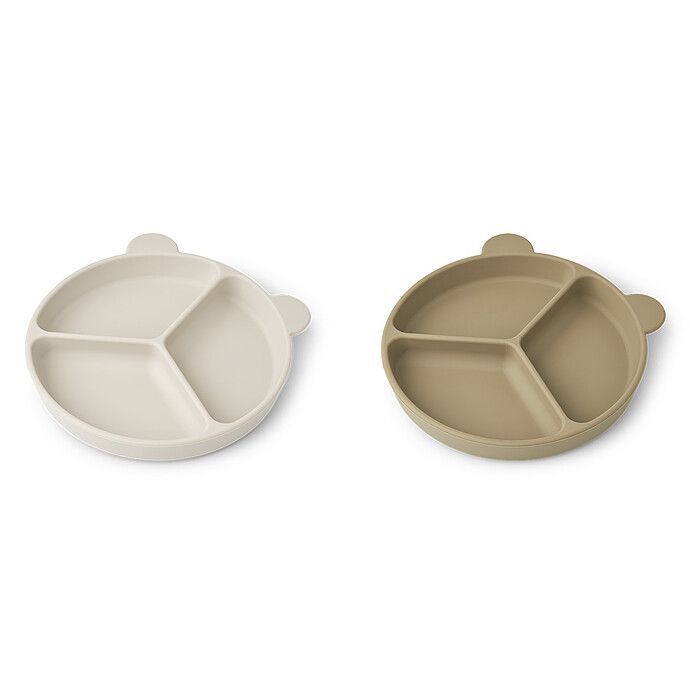 Lot de 2 Assiettes Compartimentées Stacy - Sandy Oat (Liewood) - Image 2