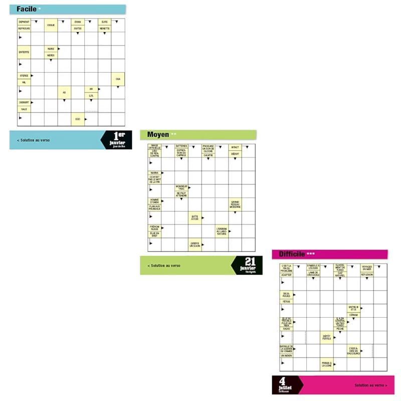 Mots fléchés en 365 jours (Éditions Playbac) - Image 1