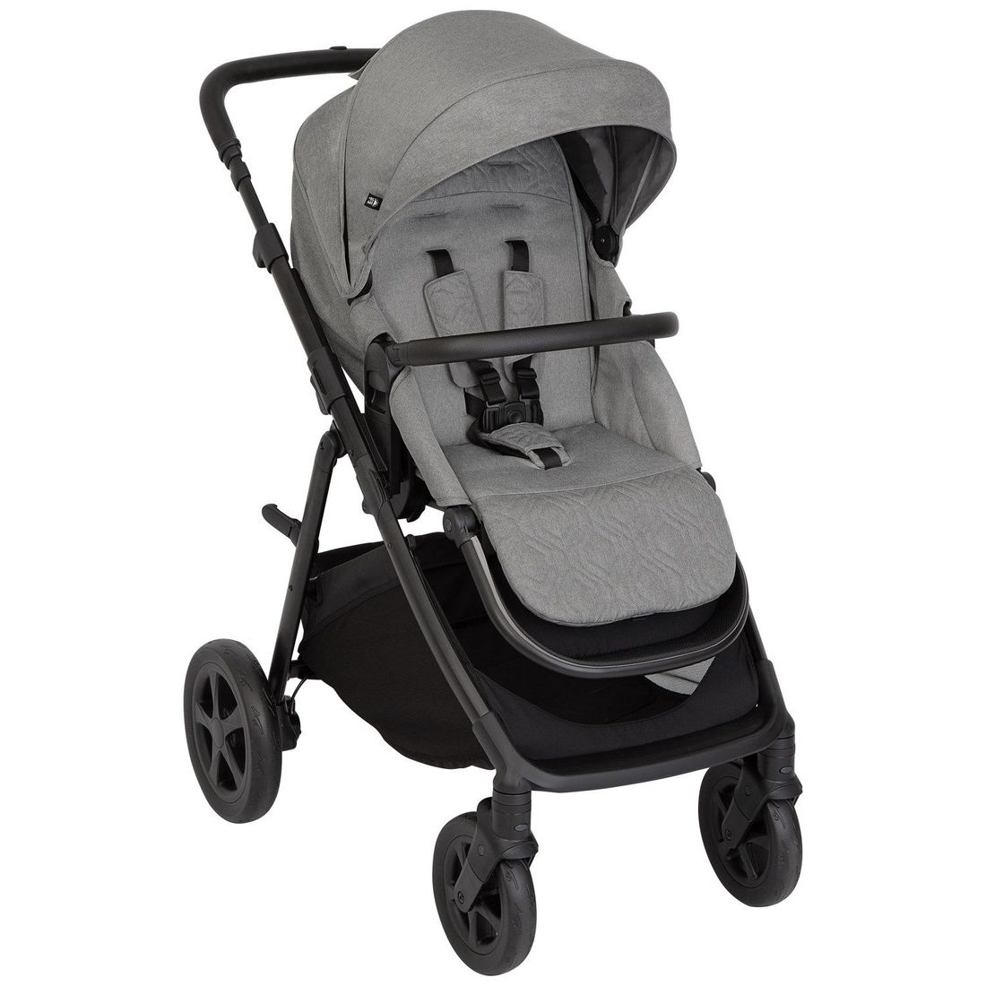 Poussette NEAR2ME DLX Ash TRIO avec siège-auto SnugLite + Nacelle + Protection pluie (Graco) - Image 1