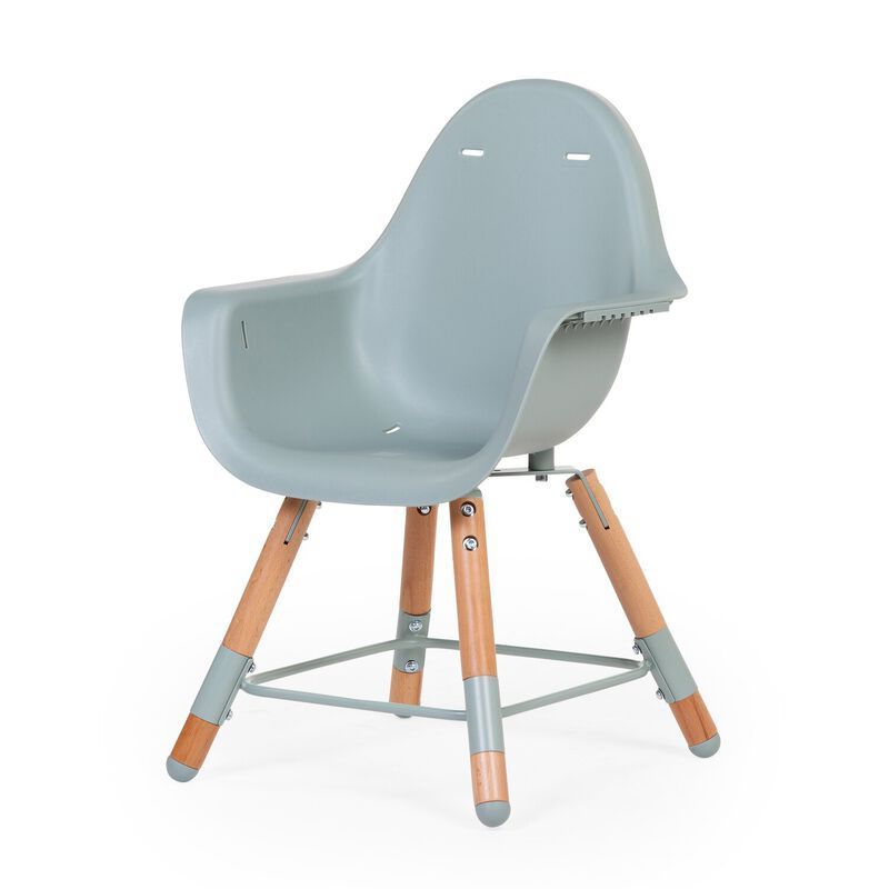 Evolu Chaise Haute - Réglable En Hauteur (50-75 Cm/*90 Cm) - Naturel Menthe (Childhome) - Image 7