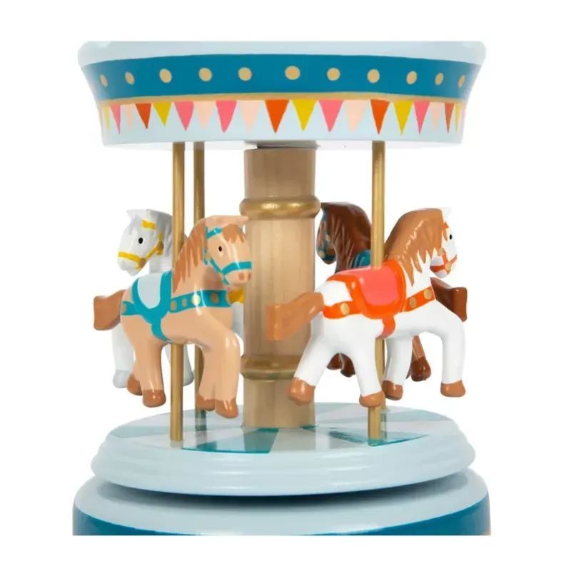 Boîte à musique carrousel à chevaux (Small foot company) - Image 3