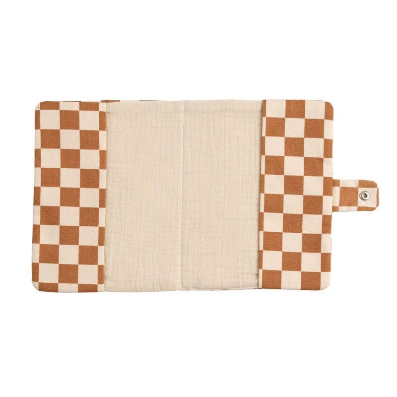 Protège carnet de santé damier en coton Petit Chou (Sauthon) - Image 1