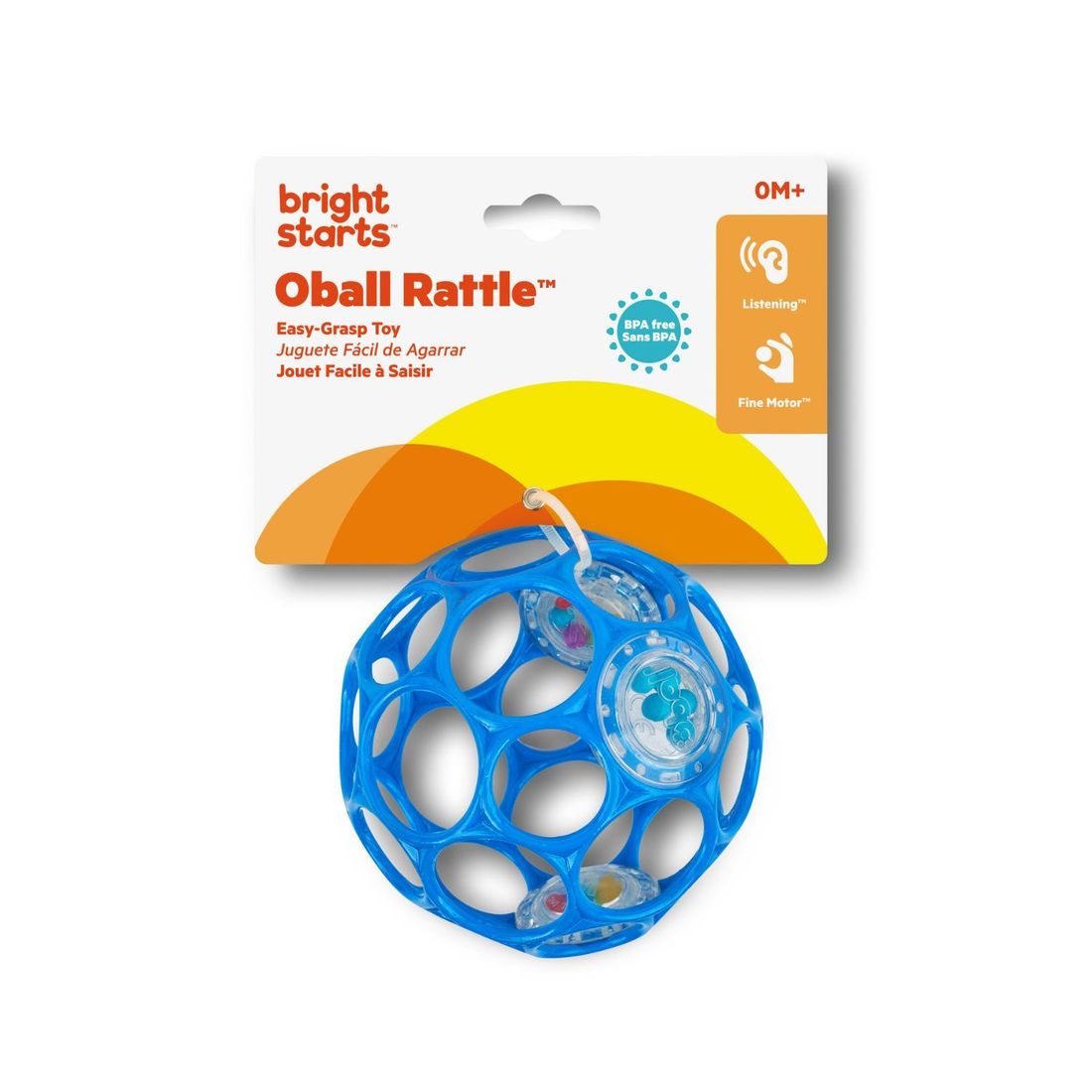 Balle hochet sensoriel bleu (Oball) - Image 4