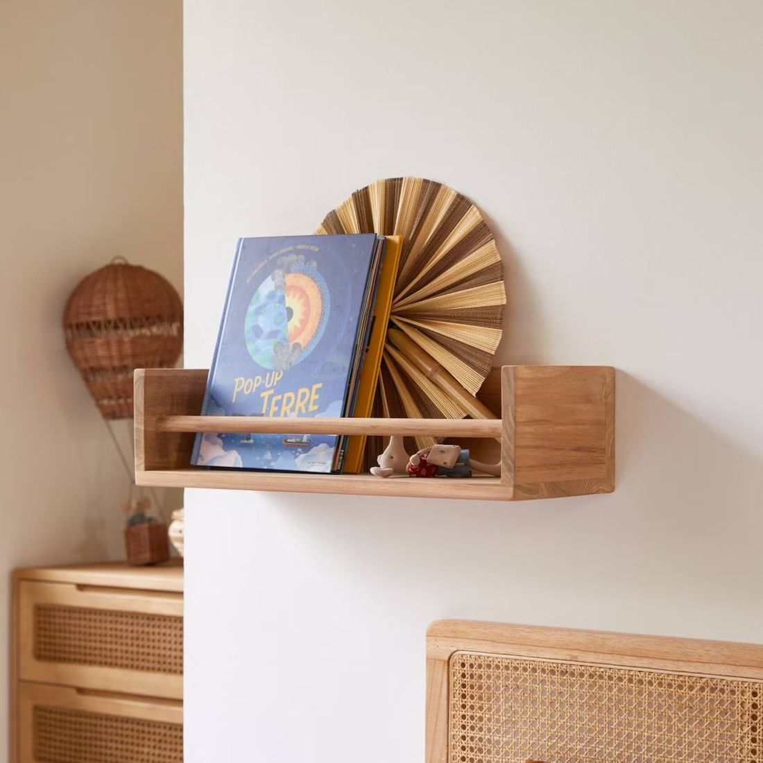 Etagère Murale En Bois De Teck Ugo 60 Naturel (Tikamoon) - Couverture