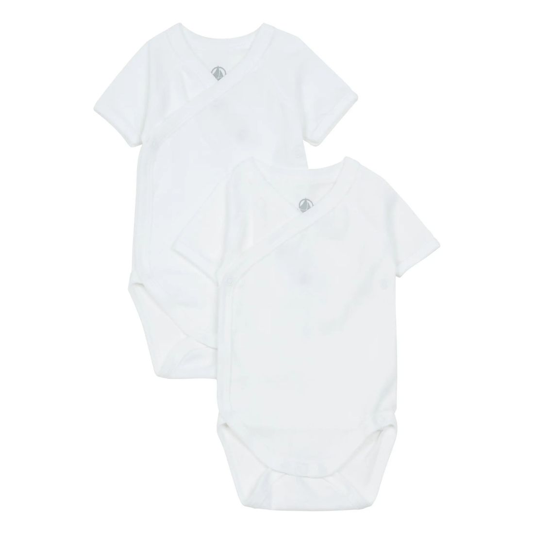 Petit Bateau - Lot 2 Bodies Naissance Croisés Coton Bio (Petit Bateau) - Couverture