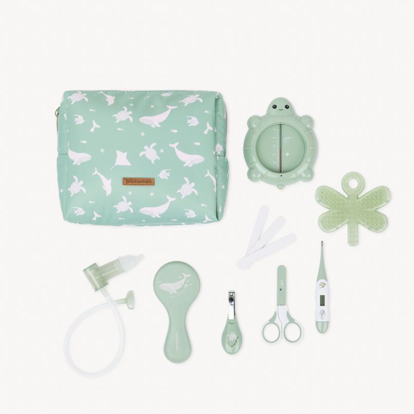 Trousse de soin 8en1 Little Lagoon - Vert (Prémaman) - Image 2
