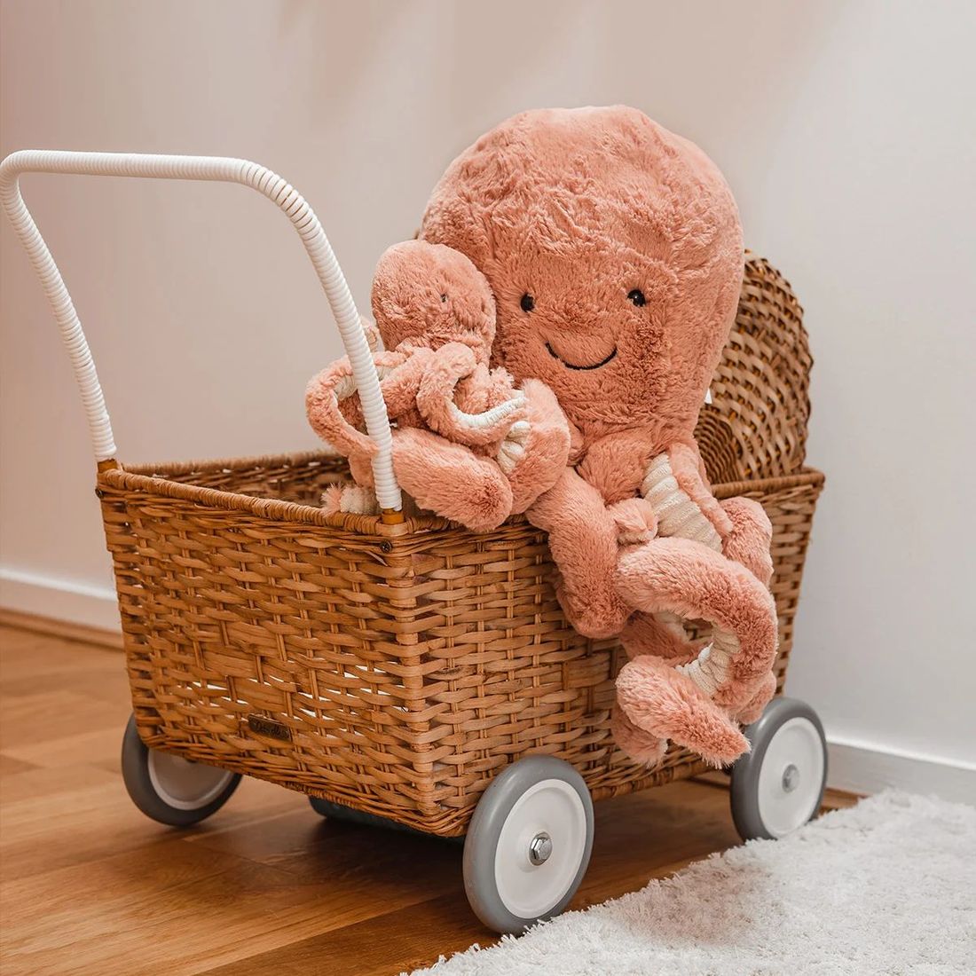 Peluche Pieuvre Odell Jellycat - Doudou XXL Ultra Doux Tentacules Faciles à Saisir - Sécurité EN71 - M - Rose - M - Rose (Jellycat) - Image 8