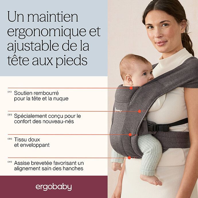 Porte-Bébé Embrace - Pure Black (Ergobaby) - Image 10