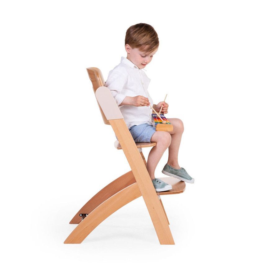 Chaise-haute évolutive Evosit coloris bois naturel/beige - Bois (Childhome) - Image 5