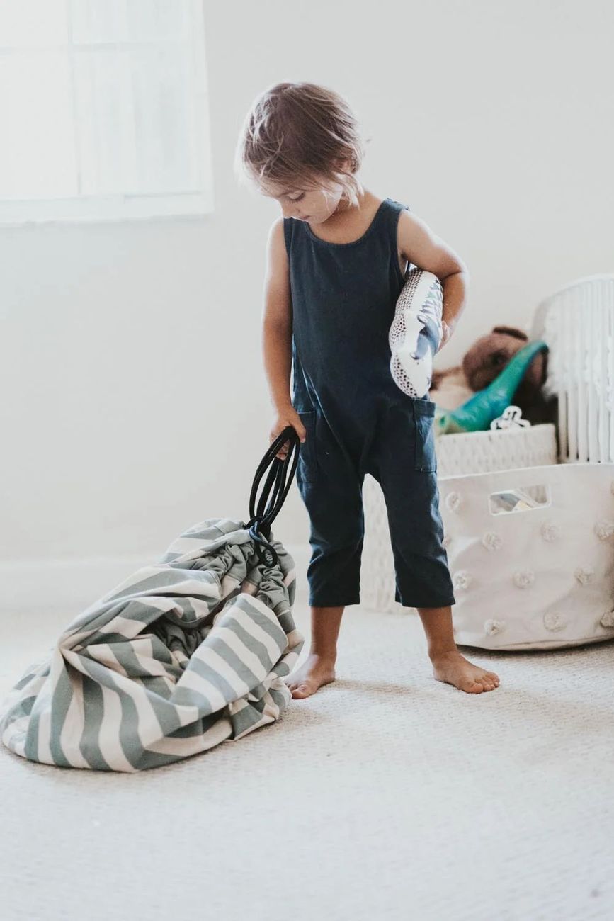 playmat & toy bag-stripes green (Play & Go) - Image 7