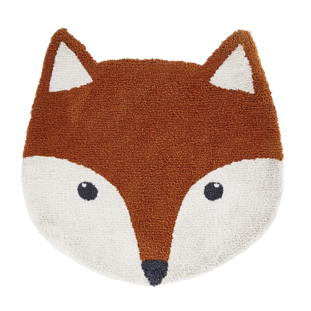 Tapis enfant renard tufté orange, écru et gris anthracite 90x100 (Maisons du Monde) - Couverture