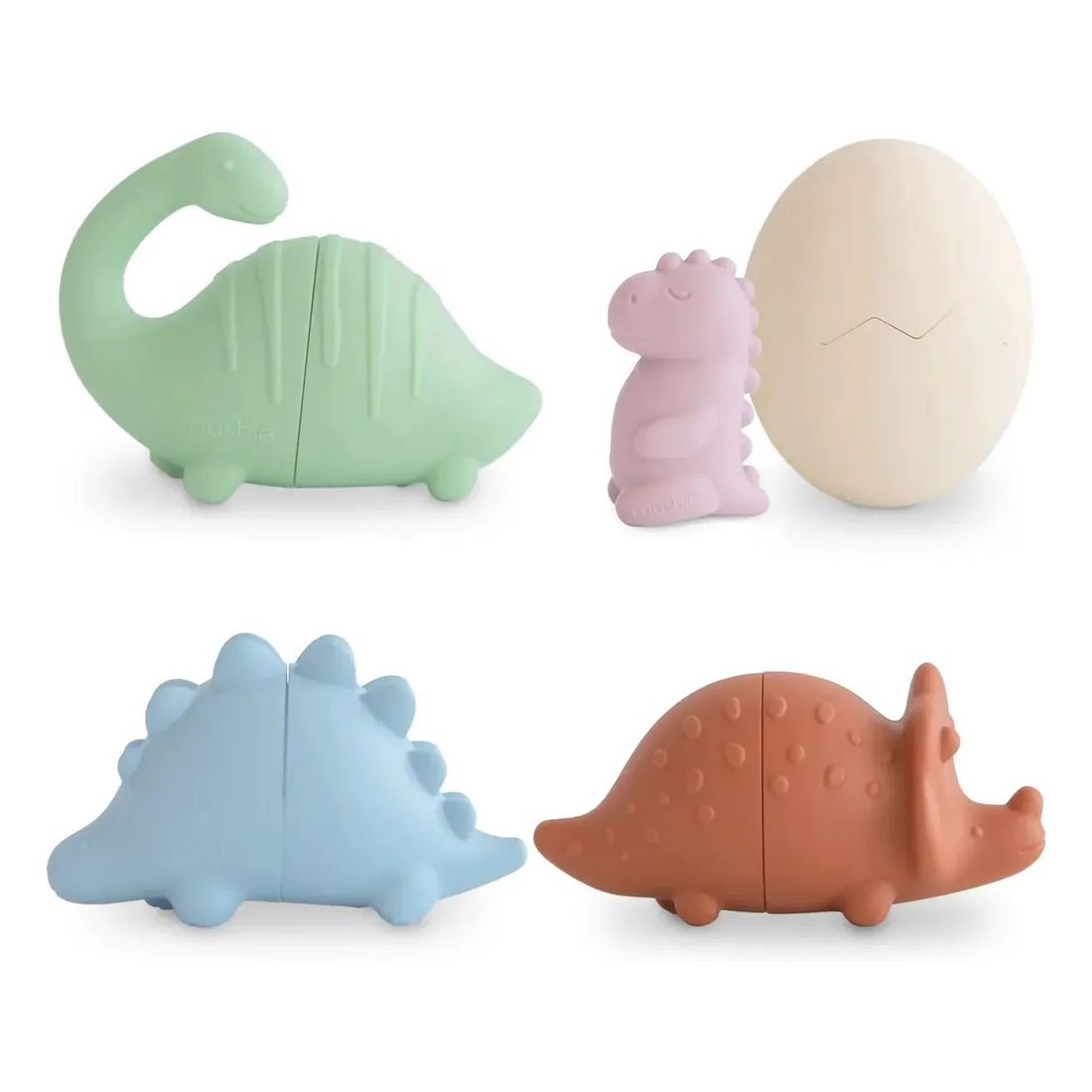 Mushie - Jouets pour le bain Dino - Set de 4 (Mushie) - Couverture