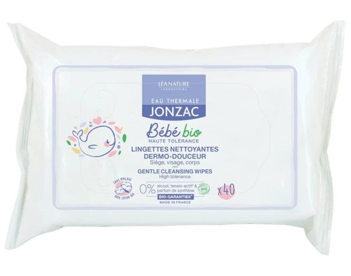 Bébé Lingettes Nettoyantes Dermo-Douceur - 40 lingettes (Eau Thermale Jonzac) - Couverture