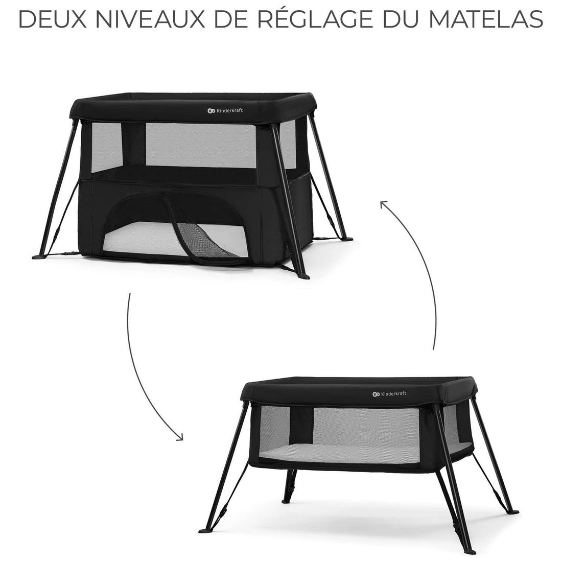 Lit bébé 3 en 1 Cami Black (Kinderkraft) - Image 8