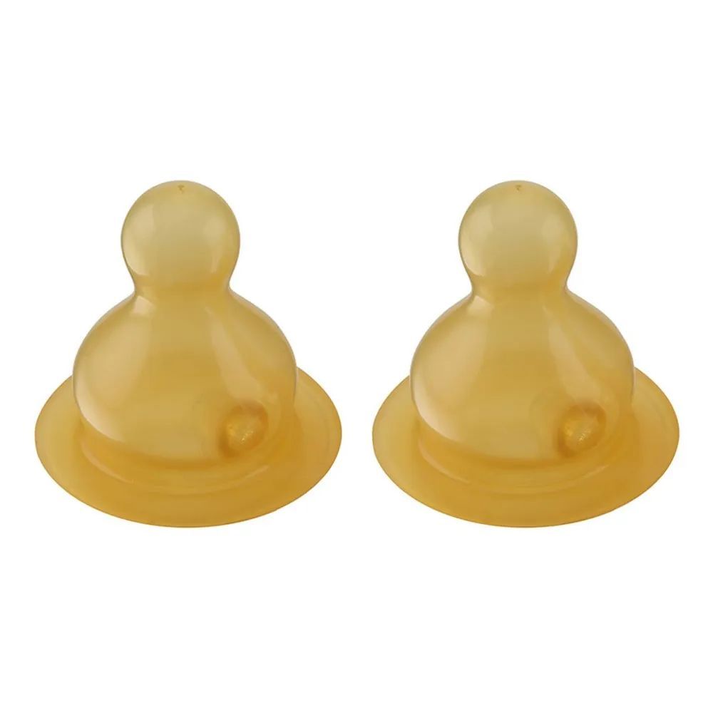 Hevea - Tétines en caoutchouc naturel débit moyen - Lot de 2 (Hevea) - Image 1