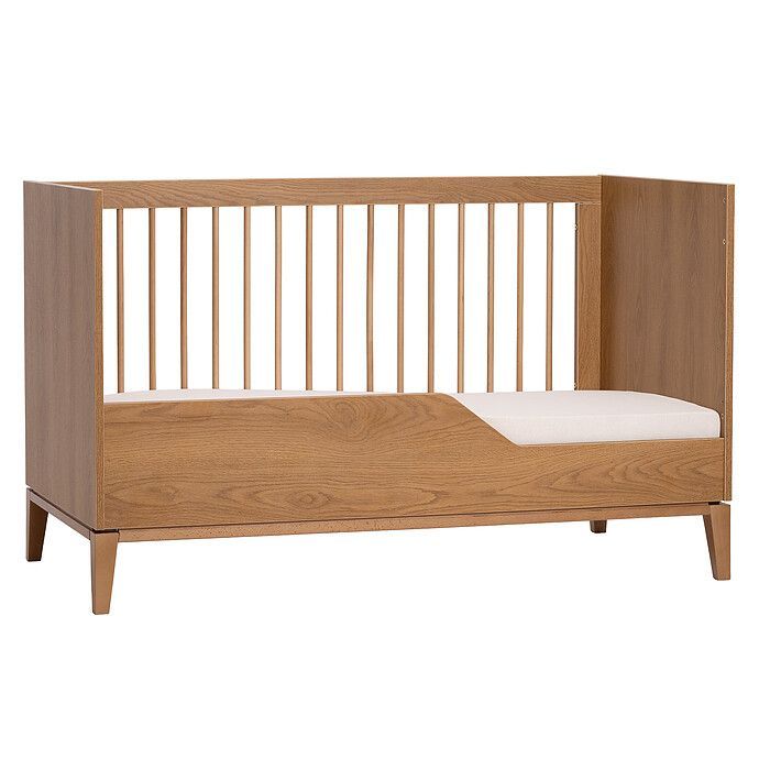 Lit Bébé Evolutif Milan Chêne Caramel - 140 x 70 cm (Nina Bien) - Image 2
