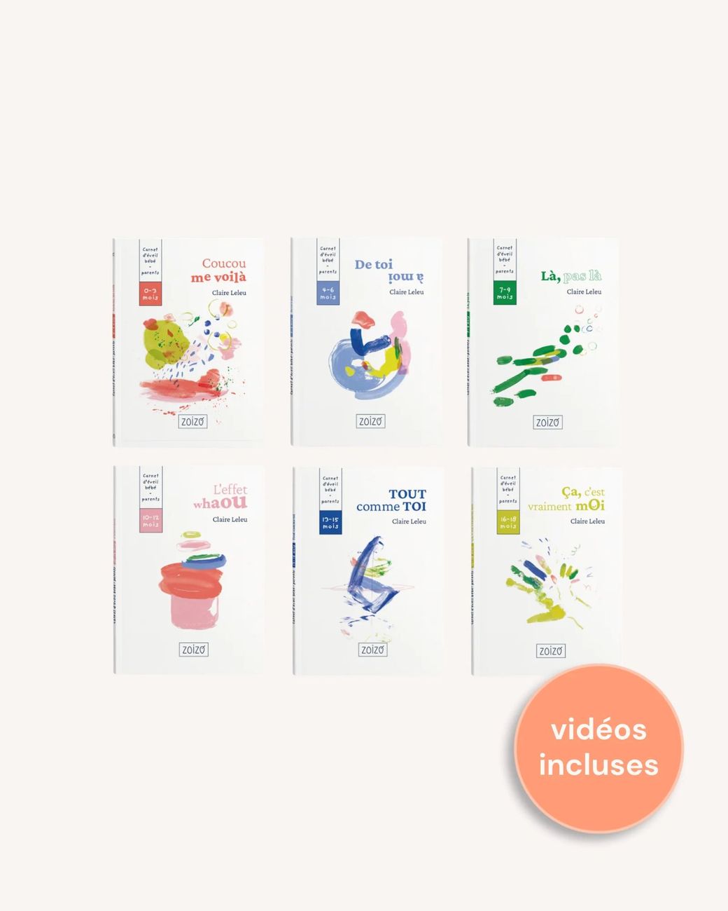Pack 6 carnets d'éveil · La collection complète (ZOIZO) - Couverture