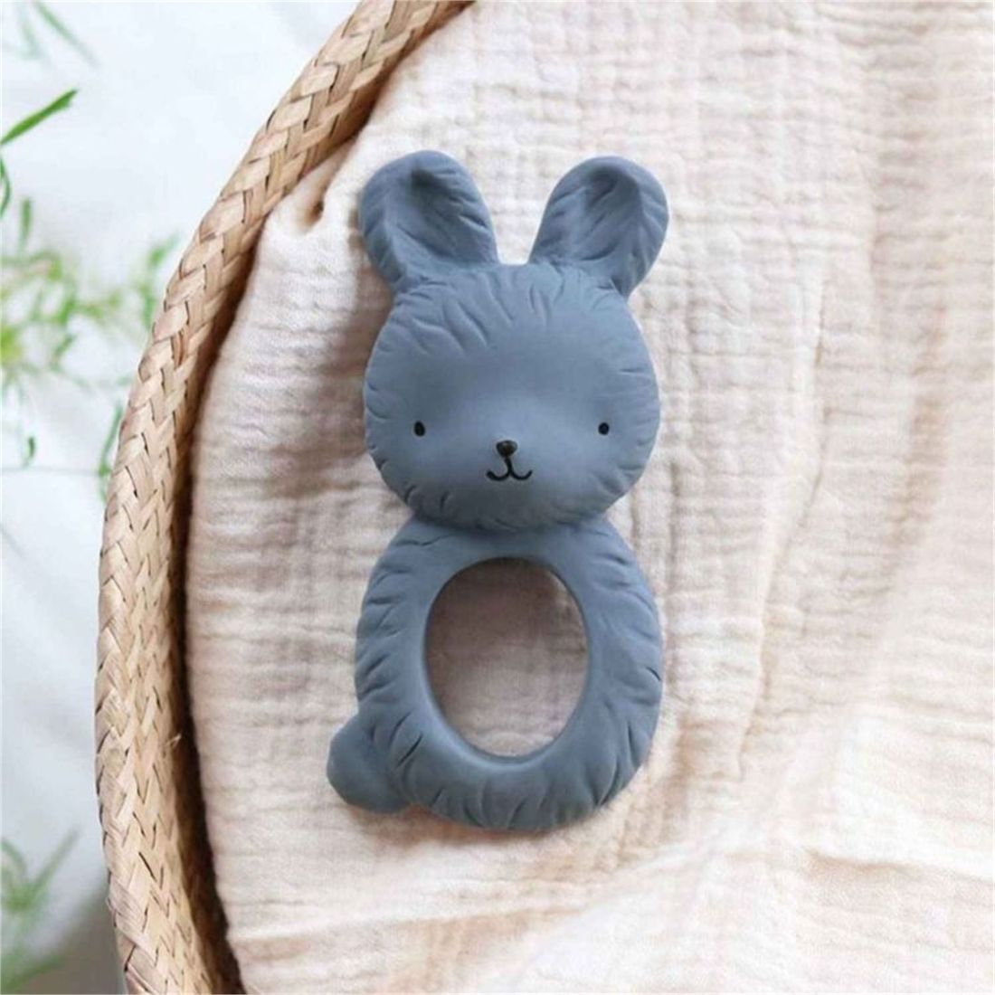 Anneau de dentition Lapin bleu anthracite (A Little Lovely Company) - Image 4
