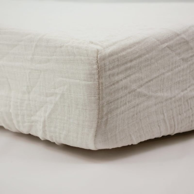 Drap housse 60x120 cm écru - drap housse bébé en gaze de coton (Babycalin) - Couverture