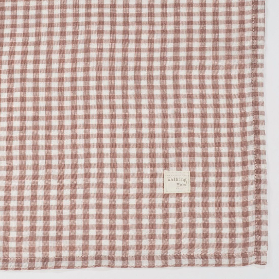 Drap housse pour nacelle Rayures et Lange Praliné Vichy Moka (Walking Mum) - Image 7