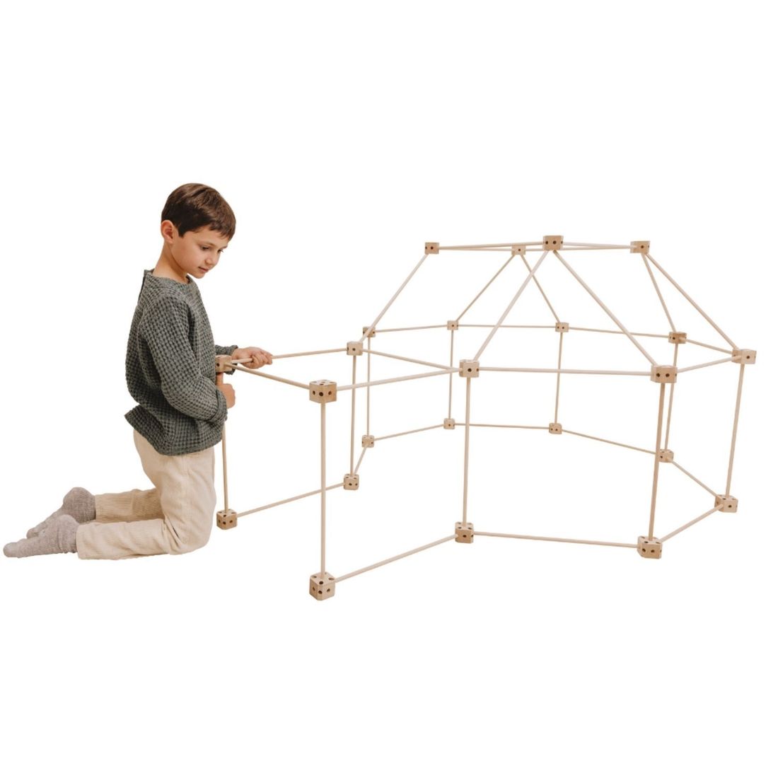 Kit de construction cabane d'intérieur 1001 Cabanes - Pack Ecureuil 72 pièces (Sarbakane) - Image 4