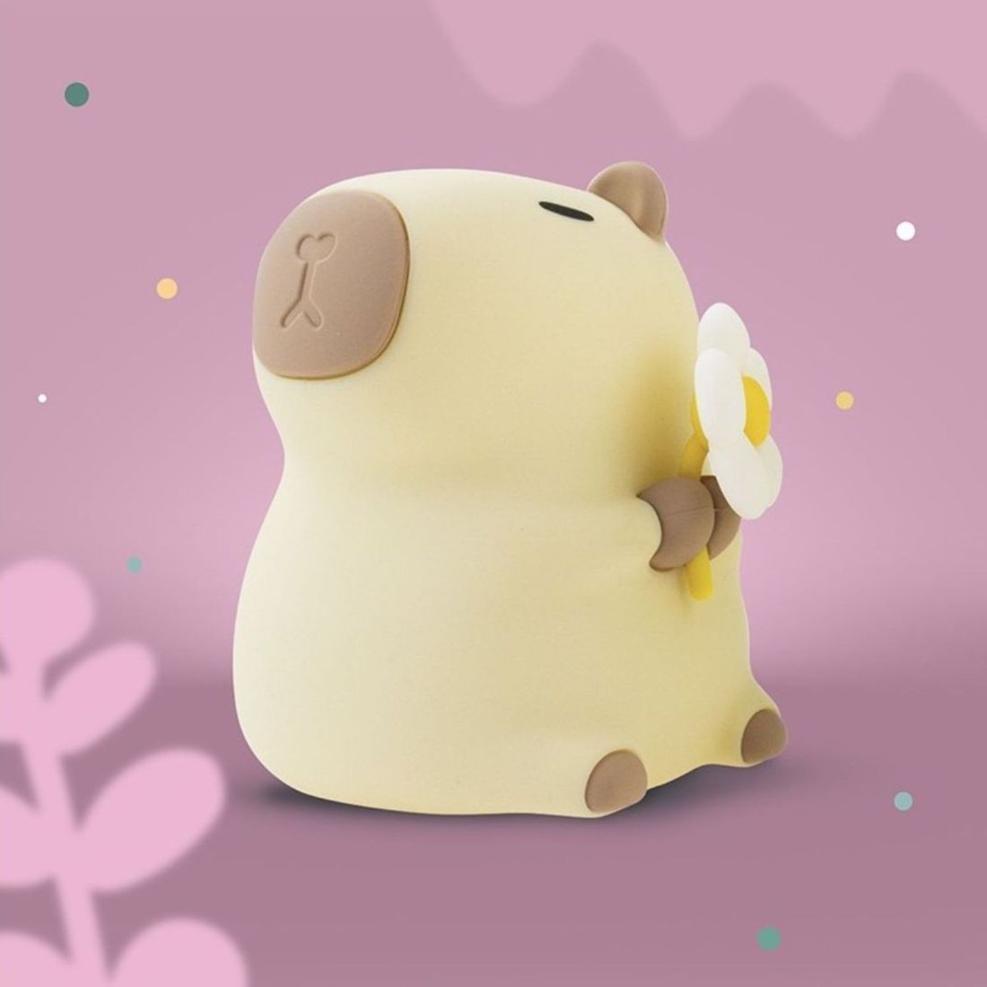 Veilleuse rechargeable Capybara Fleuriste (mary's) - Image 1
