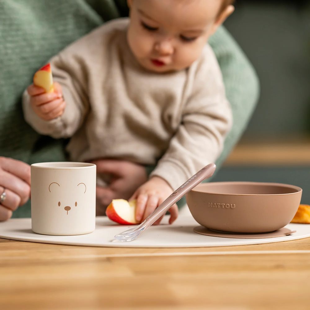 Set repas 4 pièces en silicone (Nattou) - Image 2