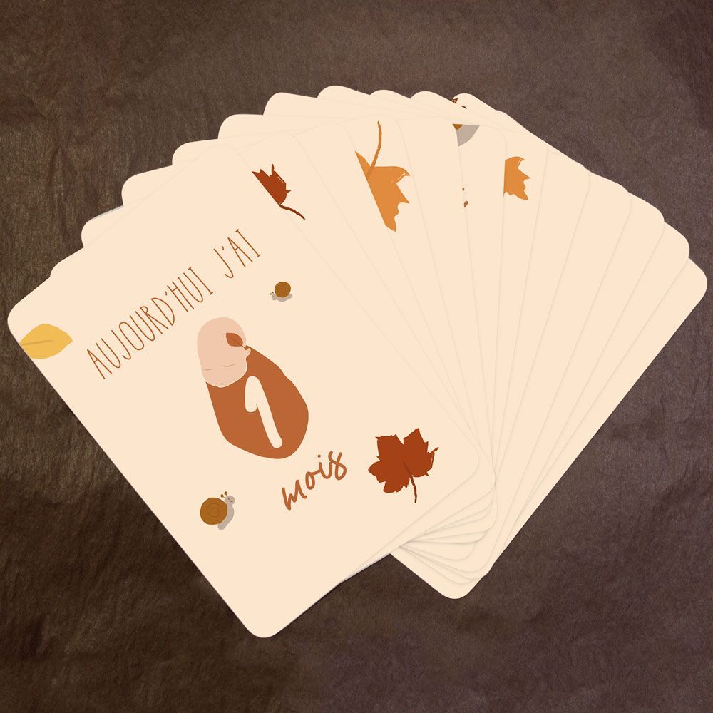 Cartes étapes bébé couleur d'automne (Le Faire-Part Français) - Couverture