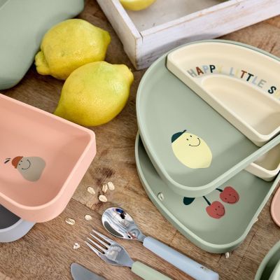 Assiette à compartiments en silicone Citron (Lassig) - Image 2