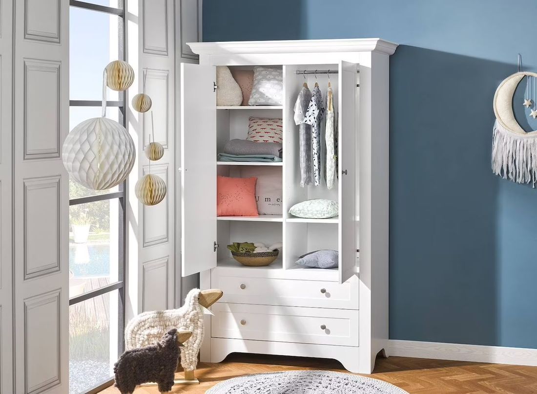 Armoire Occitane 2 Portes Blanc (Chambrekids) - Image 2