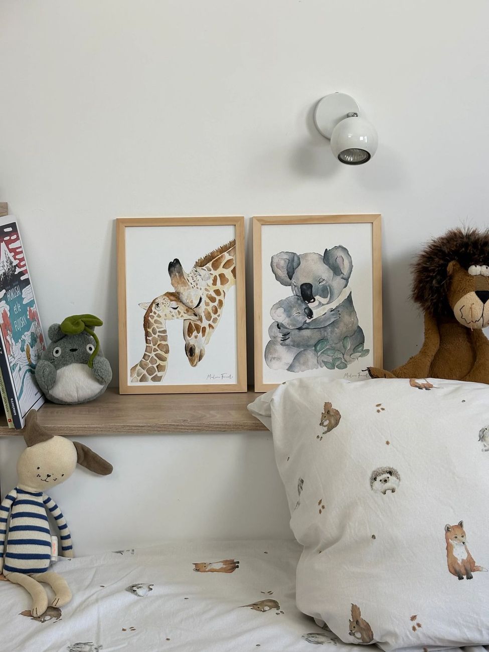 Affiche famille girafe aquarelle pour chambre bébé et enfant (Les Aquarelles de Marlène) - Image 4