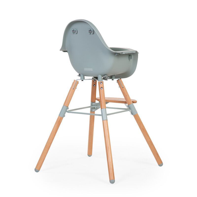 Evolu Chaise Haute - Réglable En Hauteur (50-75 Cm/*90 Cm) - Naturel Menthe (Childhome) - Image 3