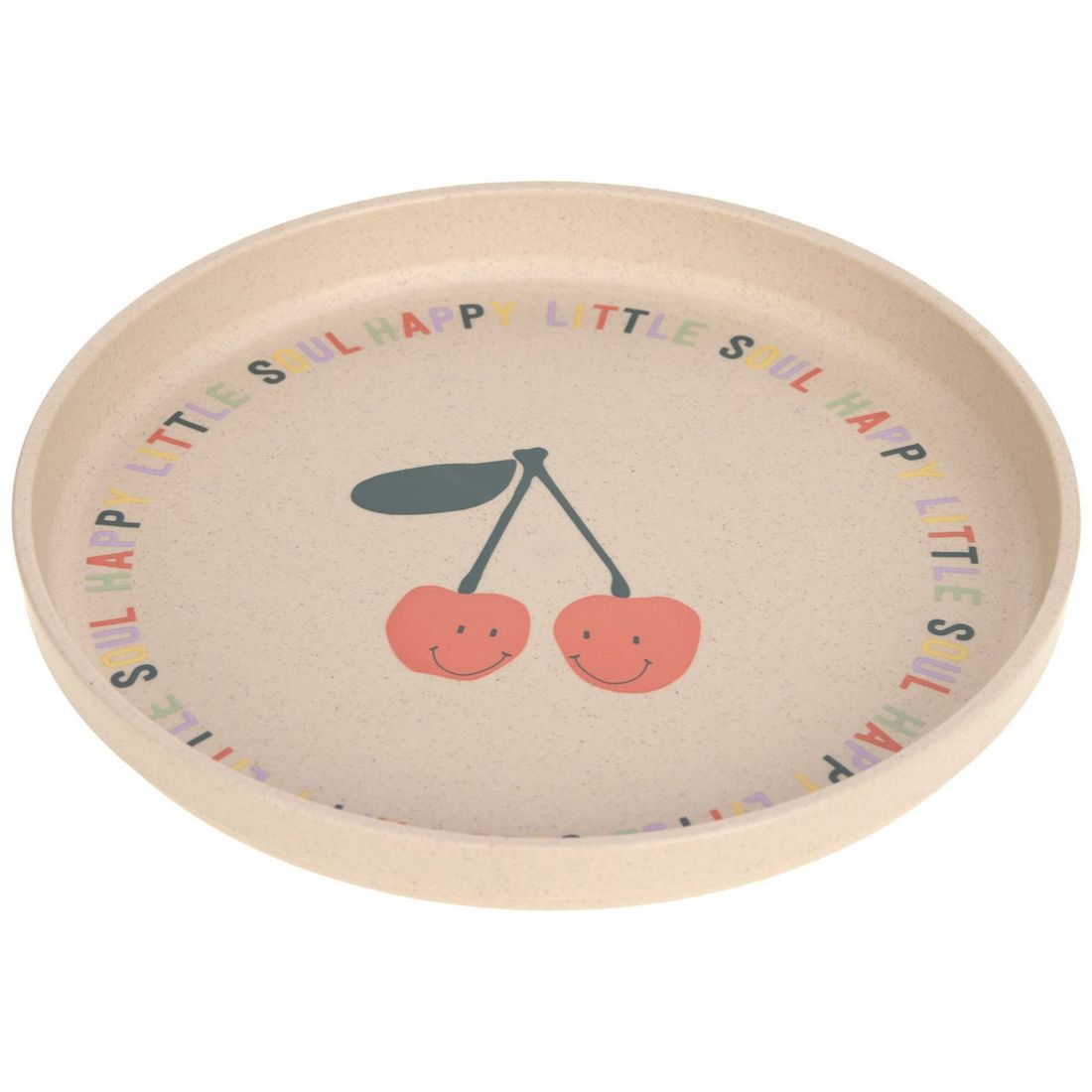 Assiette en polypropylène et cellulose Happy Fruits Cerise (Lassig) - Couverture